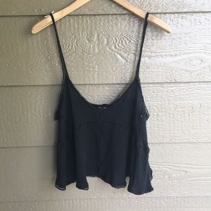 Tobi Tops - Tobi boho black cropped tank top Tobi Tops - Tobi boho black cropped tank top
